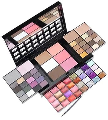 Ipetboom Cosmetici Donna Palette Ombretti Lucidalabbra Fard Kit Polvere Compatta e Colori Paillettes