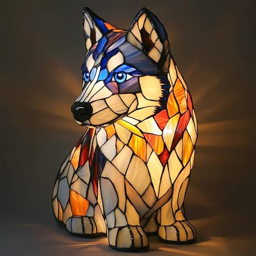 JSvsza Mops & Französische Bulldogge LED-Tischlampe, LED Chihuahua/Französische Bulldogge/Dackel Lampe/Corgi Lampe/Mops Lamp, Haustier-Dekolampe für Hundefans, Husky