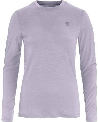 Fjällräven Damen Abisko Wool LS T-Shirt, Lavender Mist, XL