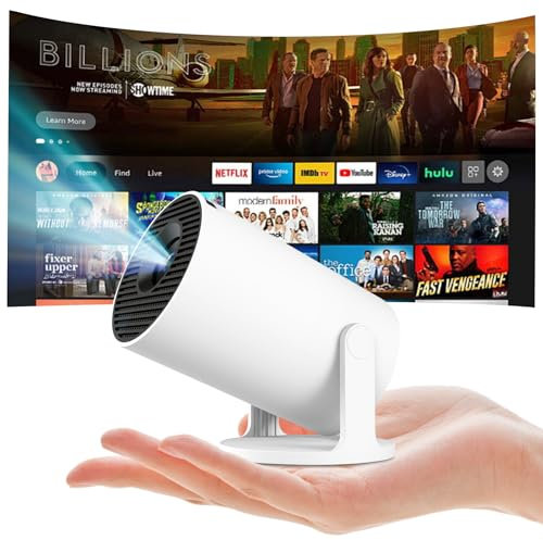 Mini Projecteur 4K Videoprojecteur Portable Projecteur Video WiFi 6 Android 11 Retroprojecteur 1080P Full HD Supporté pour TÉLÉPhone PC Lap HDMI Home Cinéma 180° Rotation (HY300Pro2)