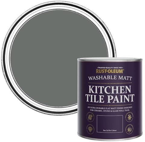 Rust-Oleum Water-Resistant Kitchen Tile Paint in Matt Finish - Ouseburn 750ml