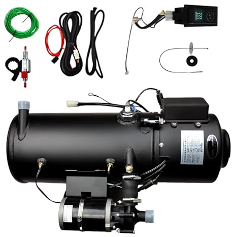 TAZZOR Diesel Warmwasserbereiter, 12V 30KW Hydronic Heizung | Hydronic Kühlmittelheizung,Heizöl Warmwasserbereiter Notheizung,Heizöfen für Wohnmobile,für Camping Aktivitäten (30KW)