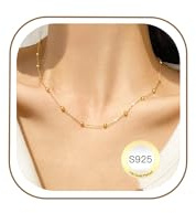 Smilya S925 Silver Chain Neckalce for Women Hypoallergenic Sterling Silver Necklace for Women Necklace Gifts 16 18 20 22 24 Inch