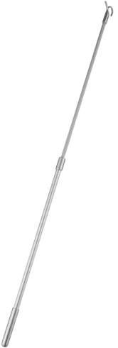 PHENOFICE Teleskop Bedienstab für Vertikaljalousien Aluminiumlegierung Silber mit Haken und Griff bis 8kg Belastbar für Vorhänge und Jalousien
