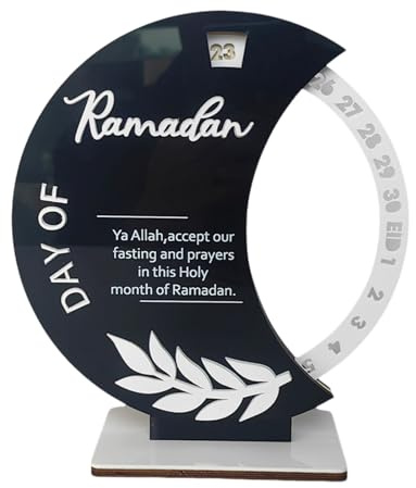 Rotierender Countdown Kalender, Festival, Eid Mubaraks, Advent, handgefertigte Dekoration, Advent