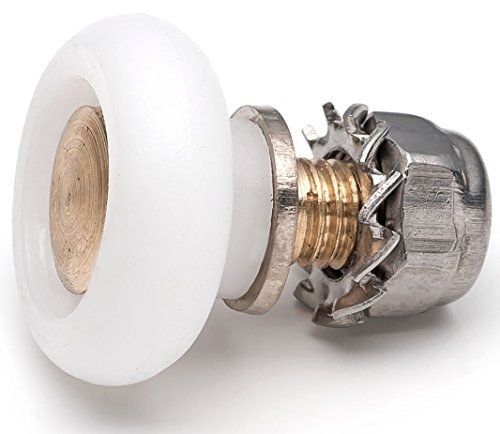 Shower Part Duschrollensystem, 2 x Läufer Rollen, 16 mm Durchmesser, Weiß, Modern