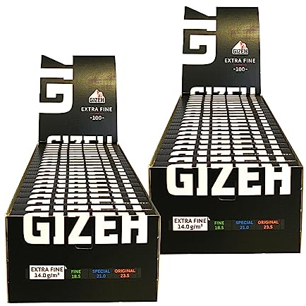 Gizeh Black Extra Fine Zigarettenpapier (40x100) 14qm Flächengewicht
