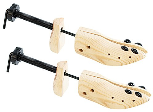 infactory Schuhspreizer Breite: 2er-Set Schraub-Schuhdehner aus Echtholz für Damenschuhe (Schuhe weiten, Schuhdehner Holz, Schrauben)