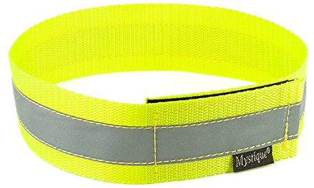Mystique Signalhalsband mit Klettverschluss Reflexhalsband 45cm Neon gelb