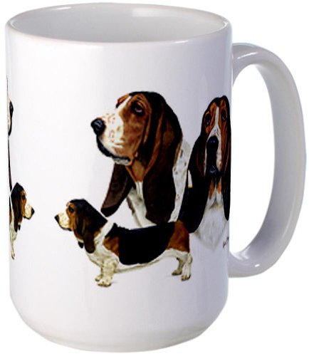 CafePress Basset Hound Large Mug 15 oz (444 ml) Ceramic Coffee Mug
