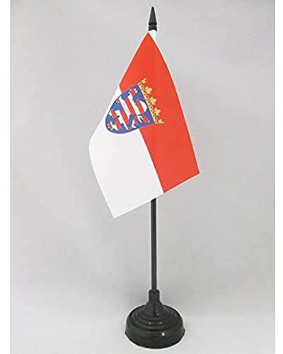 AZ FLAG - Tischflagge Hessen - 15x10 cm - Hessen Tischfahne 10 x 15 Cm - Flaggen