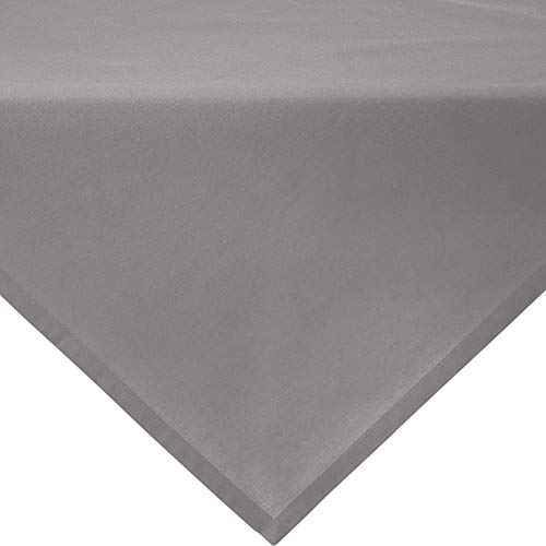 REDBEST Mitteldecke, Tischdecke Uni Seattle, 100% Baumwolle grau Größe 80x80 cm - Robustes, glattes Gewebe, mit hochwertigem Kuvertsaum