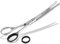Exklusive Fellschere Pfotenschere Gebogen Haarschere Hundehaar-Schere (16,0 cm)