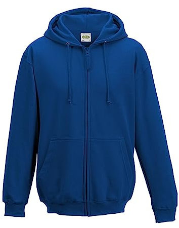 AWDis Just Hoods Men's Zoodie Hoodie, Blue (Royal Blue), Large