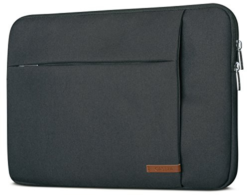 Funda Portátil 14'' / MacBook Pro 15 Antracita - Bolsa CASEZA London Portátil de 14'', MacBook Pro 15, DELL XPS 15, HP Acer ASUS & más - Funda de Ultrabook 14 Resistente al Agua con Dos Bolsillos