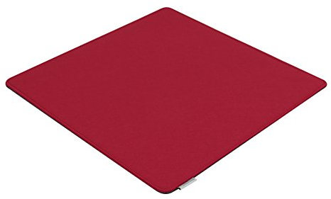 7even Filz Auflage 50 x 50 cm für z.B. Cube Hocker Rot/Grau - Beidseitig 4mm/4mm