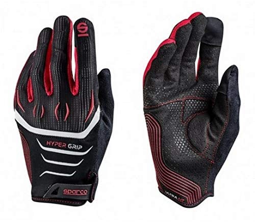 sparco 002094 nrrs08 hypergrip Guanti, Nero/Rosso