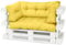 Spatium Palettenkissen Palettenauflage Palettenpolster Euro Palettenmöbel (Langes Rückenkissen 120x40x10/20, Gelb)