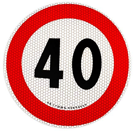 4R Quattroerre.it 1545/40 Selbstklebende Geschwindigkeitsbegrenzung 40 km/h, EU genehmigt