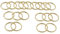 Fenteer 2ßx Messing Hauptpunkt, Key Ringe Split Metallringe Gold Hauptpunkt, Keyring in verschiedenen Größen, Runder Rand 10mm