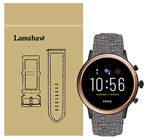 LvBu Sportivo Cinturino per Fossil Julianna HR, Cinturino in Nylon Intrecciato a sgancio rapido per Fossil Julianna HR Gen 5 Smartwatch (Grigio)