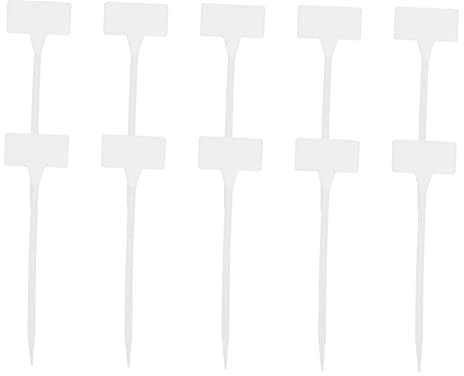 DOITOOL Etichette per Piante Lunghe in plastica Bianca per Piante grasse per Fiori, ortaggi, Erbe e cartelli per casa, Giardino, Parco, Strumenti di marcatura, 50 cm, 10 Pezzi