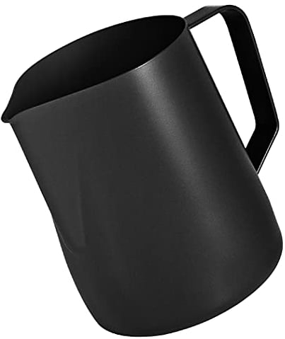 Dianoo Milk Frothing Pitcher, 600 ML (20 OZ), Black, Stainless Steel, Coffee Jug, Latte Art Cup