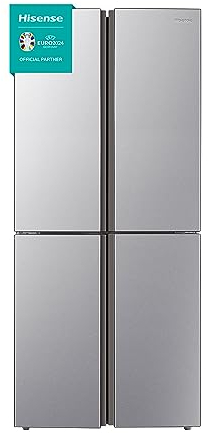 Hisense MQ79427SF Frigorifero Quattro Porte Americano, 427 litri, Finitura Argento, Total No Frost, Classe F