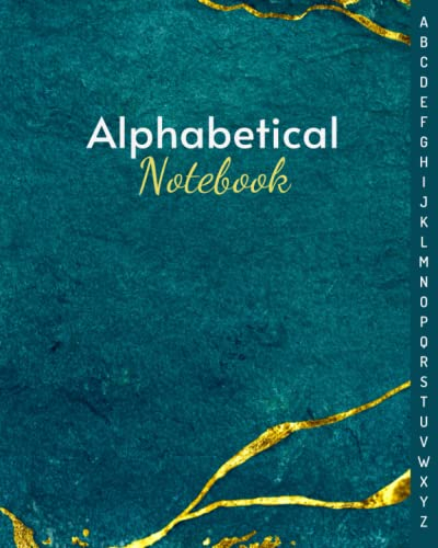 Alphabetical Notebook: A4 Notebook with Tabs. Alphabetical Notebook with Tabs. Lined Journal Notebook for Journaling Writing Note Taking Diary and Planner. v7
