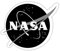 Spreadshirt NASA Classic Logo Schwarz Weiß Sticker, max. 10x10 cm, 10 x 10 cm, Mattweiß