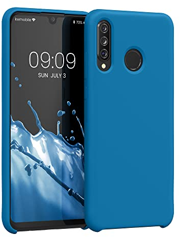 kwmobile Cover per Huawei P30 Lite Custodia - Back Case per Smartphone in Silicone TPU - Protezione Gommata - blu indaco