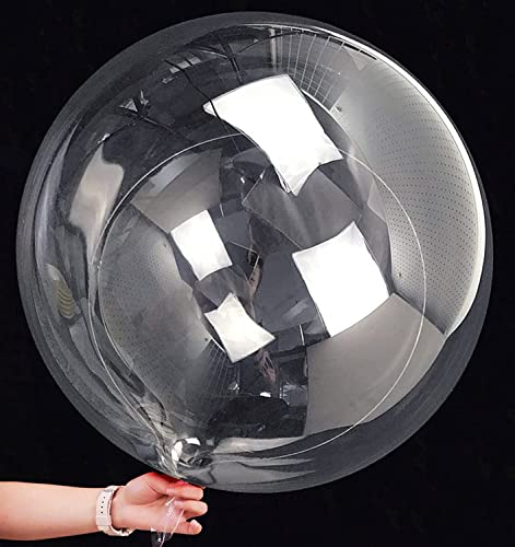 50 Stücke Bobo Luftballons Transparente Bobo Ballon, Luftballons Geburtstag Kristall Blase Klar Ballons, Jumbo Party Luftballons (16 Zoll~24 Zoll)