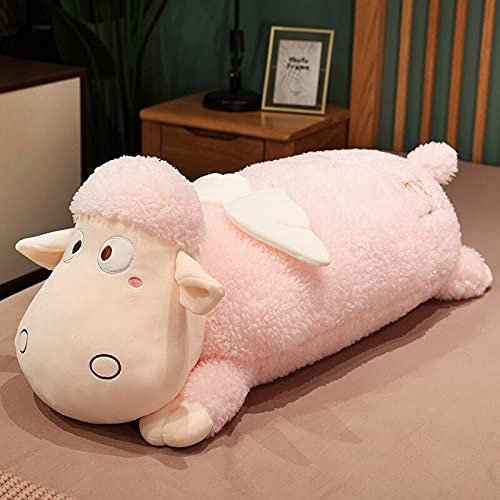 GRIER 60-100 cm Gigante Kawaii Ángel Oveja Juguete de Peluche Suave Animal de Peluche Juguetes para niños Niña Almohada Regalos de cumpleaños 60 cm Rosa