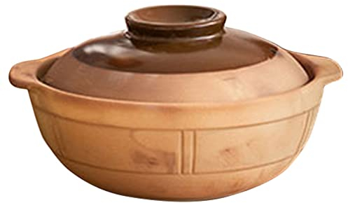 LIFKOME Cazuela De Terracota Olla eléctrica Olla de Arcilla Cacerola con Tapa Olla shabu Juego de ollas baterias de Cocina Suministros de Cocina para el hogar cazuela de Barro