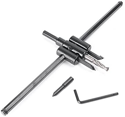 TECKEEN 30–300 mm Metall-Holz-Kreisschneider-Set, Lochsägenbohrer, DIY, praktisches Werkzeug mit 2 austauschbaren Mittel-Bits