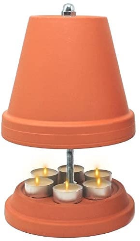Tea Light Oven, Tea Light Heater, Double-layered Tea Light Candle Heater Tealight Candle Room Heater, Terracotta Candle Heater, Clay Pot Heater For Home, Bedroom, Wedding, Festive, Tea Light Decor