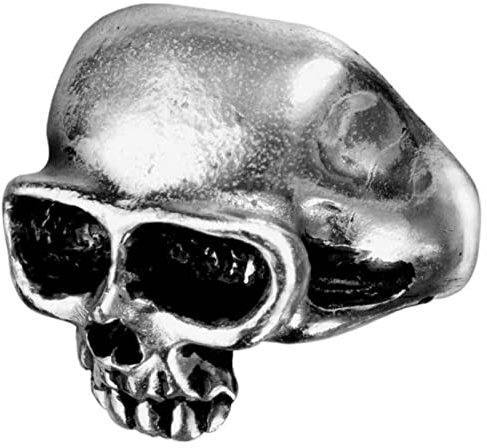 Alchemy England Death Ring Rock Star Sinister Gothic Skull Alternative Schmuck, Silber, Q