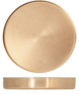 H&h vassoio inox tondo oro cm 32