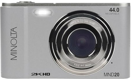 Minolta MND20 Appareil photo numérique Ultra HD 44 MP 2,7 K Argenté