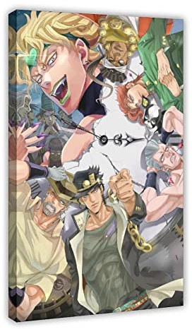 FISH DRAGATE Anime JoJo's Bizarre Adventure Poster 5 Leinwand Poster Schlafzimmer Dekor Sport Landschaft Büro Zimmer Dekor Geschenkrahmen Stil 60 x 90 cm