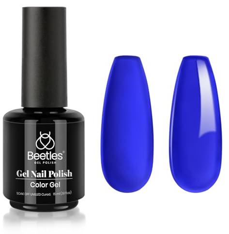 Beetles 15 ml UV Nagellack Blaue, Gel Nagellack Paulina Lapisblau UV LED Maniküre DIY Gel Nagelkunst Design für Anfänger