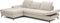 WFL GROUP Modern Ecksofa - Schlafsofa mit Bettkasten - 3 Sitzer Sofa - Couch mit Schlaffunktion Bettfunktion L-Form mit Ottomane - Links - Hell Beige