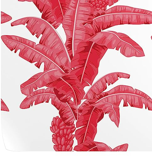 WALLPAPERS 4 BEGINNERS W4B Carta da Parati Palme Rosse, Facile da Applicare, 8 Fogli 70 x 100 cm, Ideale per Pareti e Mobili, Adatta ad Ambienti Casalinghi o Professionali, Made in Italy