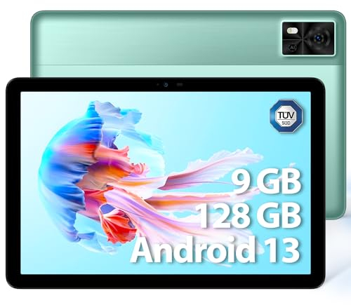DOOGEE T10E Tablet 10 Zoll Android 13 Tablet PC, 9GB RAM+128GB ROM(TF 1TB),Tablet LTE, 6580mAh, Octa-Core, 4G LTE Dual SIM Android Tablet / 5G WiFi/FM/OTG/GPS/Widevine L1/8MP+5MP, TÜV SÜD Blaulicht