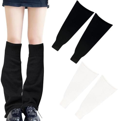 Jenniehome 2 Paar Stulpe Damen Beinstulpen Winterwarmern für Lolita und Schlittschuhtraine