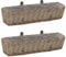vidaXL Balcony Planter - Set of 2 Wicker with PE lining Rectangular Pots - Rustic Brown Planters for Vegetables, Herbs, and Flowers