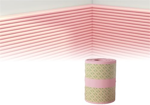 GZGLZDQ Wandpaneele Gepolstert Für Schlafzimmer, 1cm Dick Anti-Kollision Gepolstert Wandpolster Kopfteil, 3D Selbstklebend Wandpaneele Wandpolster(Pink,40cm x 2m)