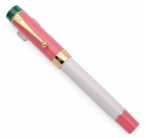 JINHAO 100 Fountain Pen Metal and Resin Large Capacity Writing Pen with Converter (Medium Nib, Guava)