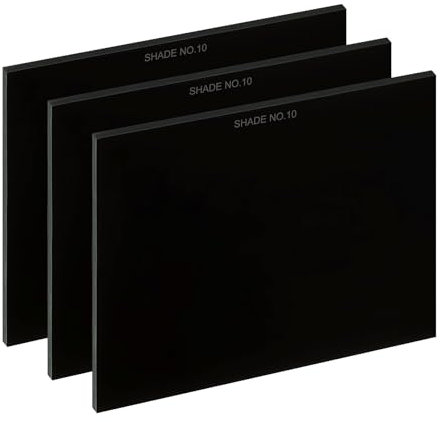 PATIKIL Welding Len Shade 10 Glass 4-5/16x 3.5, 3Pcs Hardened Glass Black Darkening Filter Plates Covers Replacement for Weld Helmet Hood