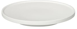 blomus Seifenschale CRETO | Farbe Lily White | Ø14 x 1,5H cm | Seifenhalter aus natürlichem Beton | rutschfeste Seifenablage in Weiß
